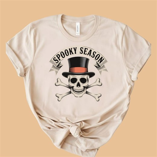 Spooky Season Skull and Crossbones PNG | Instant Download | T-shirt Graphic | Clipart | Print of Demand Art | POD PNG | Halloween Clipart - Etsy