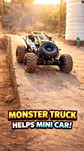 Epic RC Monster Truck Rescue! Mini Car Stuck! 🚨#viralshorts