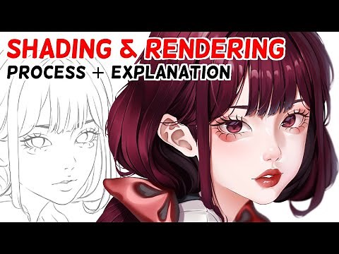 [MEDIBANG] Shading & Rendering Process with Explanation | supa chill