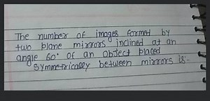 The number of images formed by two plane mirrors inclined at an... | Filo