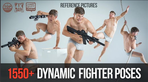 1550  Dynamic Fighter Poses