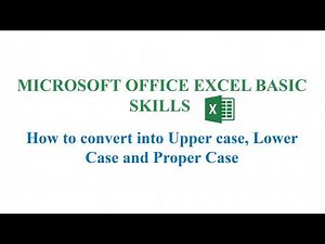 Learn how to convert texts into Upper case, lower case & proper case in excel in less than 3 minutes