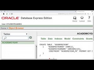 1 Create DB in Oracle Express