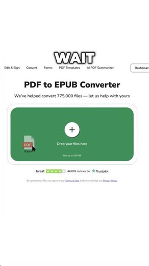 Convert PDF to EPUB in Seconds Online