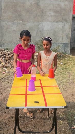 Tic Tac Toe game ll Bottle flip game challenge #trending #music #shorts #shortvideo #youtubeshorts