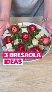 Who knew bresaola was this versatile? 😍 It’s your new secret weapon for quick, delicious appetizers, they’ll disappear in seconds! 👉INGREDIENTS Bresaola 200g of Robiola 300g of Ricotta Chives to taste 3 tablespoons of Parmesan Walnuts (about 6) Salt to taste Pepper to taste 👉PREPARATION 1. Prepare the filling by mixing robiola, ricotta, walnuts, parmesan, chives, salt and pepper. 2. Spread some filling on the slice of bresaola and roll up. You will get rolls in seconds. 3. Spread the filling