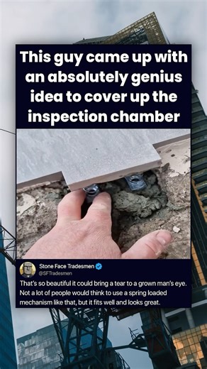 This guy came up with an absolutely genius idea to cover up the inspection chamber