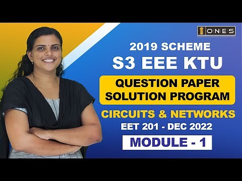 S3 KTU 2019 Scheme QP Solution | EEE | CIRCUITS AND NETWORKS EET 201 | Module 1 - DEC 2022
