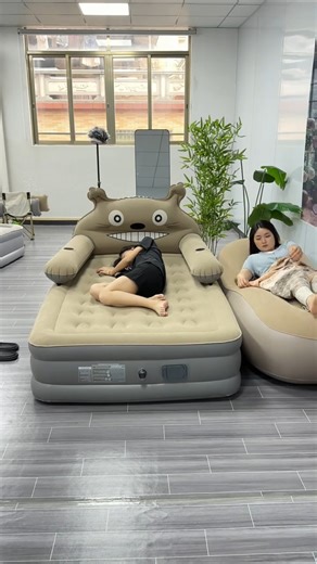 Air Bed Anywhere Sleep 😱🛏️🌬️ ~ Building Wooden Log Cabin in Forest | Survival House Step by Step 235