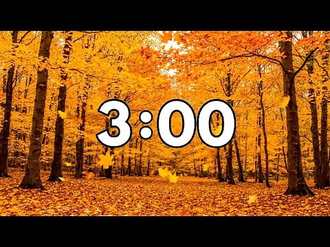3 Minute Fall Countdown Timer - Autumn Leaves and Wind Ambience