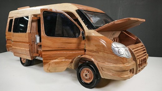 71K views · 1.6K reactions | Wood Car - GAZelle Russian Van 漢 #woodworking #van | Awesome Woodcraft | Facebook