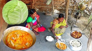 256K views · 3.8K reactions | cabbage kofta curry cooking&eating in tribal method by santali tribe women||rural India orissa | The real village cooking | Facebook