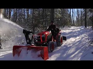 #11 Kubota B2601 Compact Tractor. B2782B Snowblower. Snow plowing 1mile of driveway through forest.