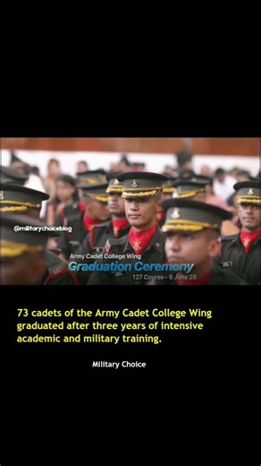 73 cadets of the Army Cadet College Wing graduated after three years of intensive training #shorts