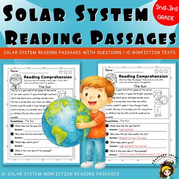Solar System Reading Passages with Questions | Science Reading Comprehension