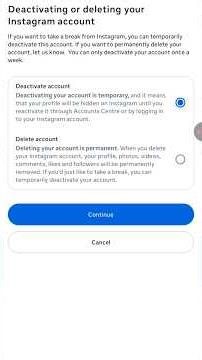 instagram I'd deactivate kaise kre / how to deactivate instagram account