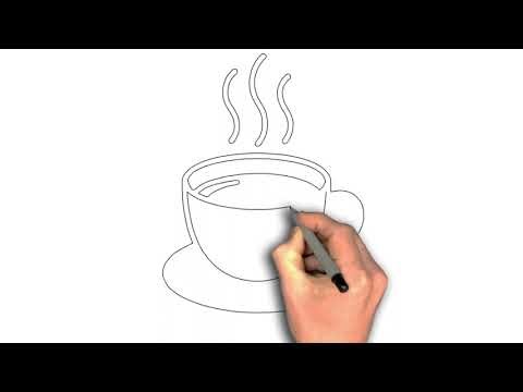 Easy to draw Cup of coffee with steam drawing image, Whispers from the Cup