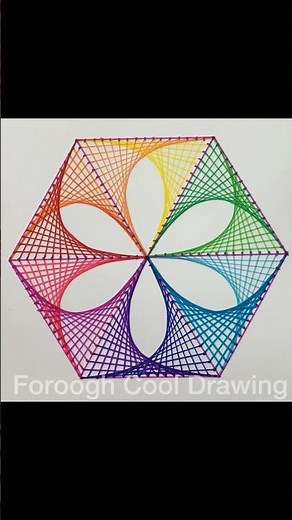 Easy Geometric Pattern 🌈 #shorts #shortvideos #art #drawing #easy #geometric #3dillusiondrawing