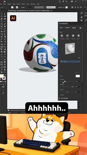 Adobe illustrator tips Football WorldCup 26 3D illustration #illustratortutorial #illustrator