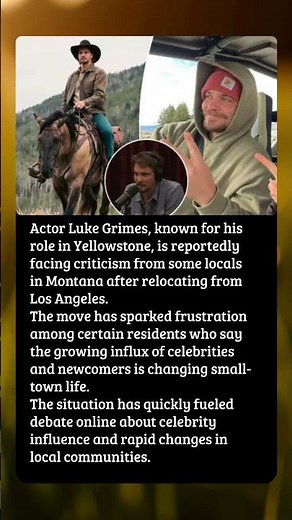 ‘Yellowstone’ Star Luke Grimes Faces Backlash After Move to Montana