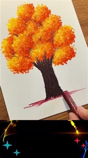 Yellow Tree (Crayon Drawing) #art #illustrationnation #painting #illustrative #drawing #illustartion
