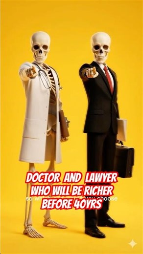 Doctor and lawyer who will be richer before 40yrs