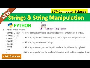 💥12th Computer Science Chapter 8 Strings and string manipulation Book back Answers & Programs Part#7