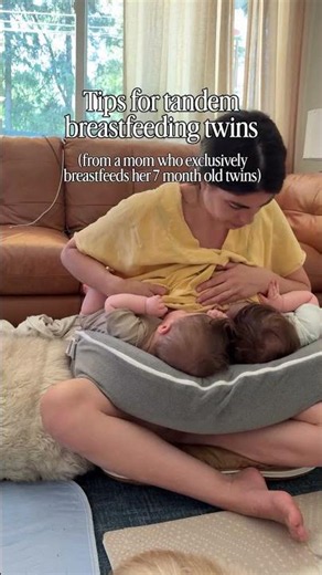 As a twin mom to 7 month old boys, here are the steps that helped us get to tandem feeding
