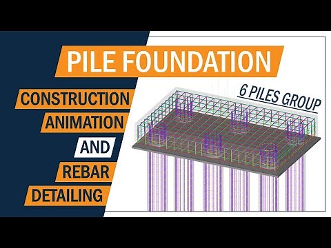 Pile foundation reinforcement | pile cap rebar detailing | 3d animation pile foundation | Greyspace