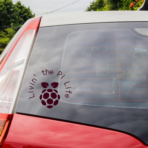 Raspberry Pi Fan Sticker- Livin' the Pi Life | Programmer Humor, Funny Laptop Car Water Bottle Accessory, Waterproof Original Design Gift