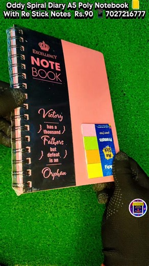 Spiral Diary A5 Poly Notebook With Re Stick Notes 📒 | #spiral #stick #notes #notebook #trending