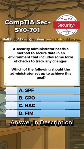 CompTIA Security+ (SY0-701) Exam-Style Practice Question 2026
