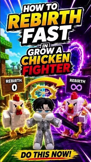 How to Rebirth FAST in Grow a Chicken Fighter! 🐔🔥