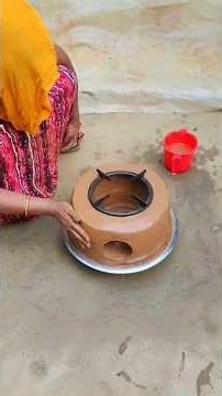 ​Making a Traditional Mud Stove from Scratch! 🧱🔥#shorts #handmade #clay #viral