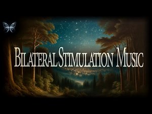 40 BPM* Bilateral Music 🎧Anxiety, PTSD, Stress Release | 10 HR Dark Screen | Whispering Leaves