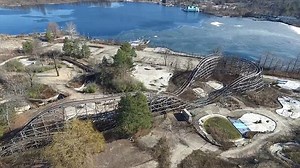 Stunning drone footage reveals abandoned amusement park