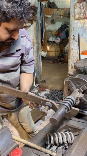 How 9mm wire transform into strong spring #shorts #shortvideo #springmaking