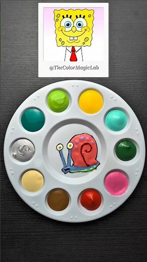 Sprunki OC Color Mixing 👀 Gary the Snail 🐌 From SpongeBob Squarepants 🧽 #sprunki #gary #colormixing