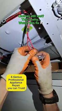 Dryer Runs But No Heat? Watch This 👀 #appliancerepair #dryerrepair