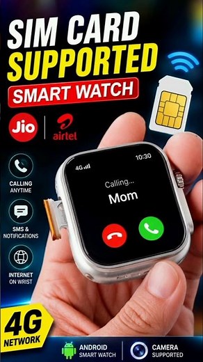 🔥 SIM Card Wali Smart Watch 😱 4G Calling + Internet | Android Smart Watch #shorts