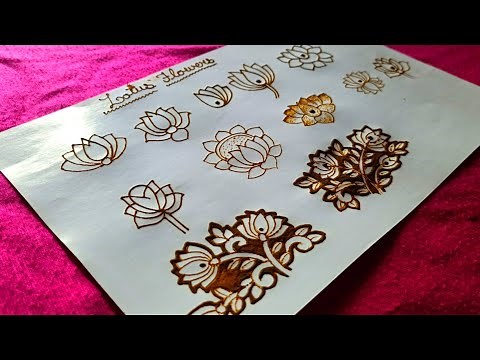 Beginners mehndi:- Easy lotus flower mehndi design for beginners