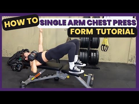 Single Arm Dumbbell Chest Press In Bridge Exercise Tutorial | Bench Press