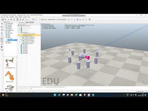 Part 1/2 Hurdle/obstacle detection robot using coppeliaSim Edu with pre built dynamic object.