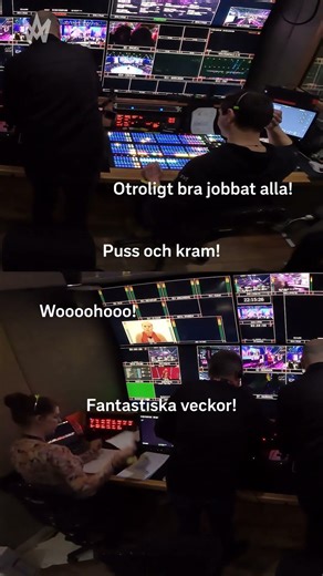 Kontrollrummet efter sändningen!👏🎬 #melodifestivalen #mello #melfest #behindthescenes #tvproduktion