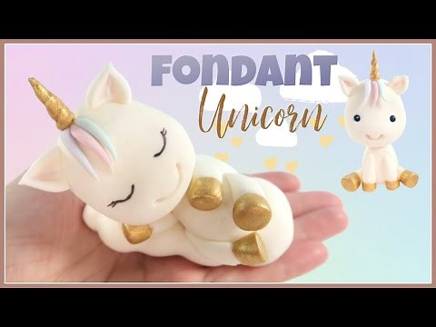 How to make a fondant unicorn cake topper 🦄 EASY