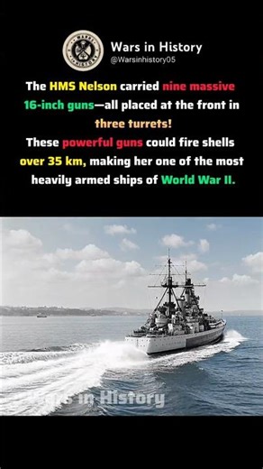 HMS Nelson’s Massive 16-Inch Guns 🤯⚓ #ww2