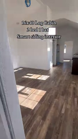 445K views · 5.9K reactions | Rustic charm meets modern comfort!  This 16x40 log cabin with smart siding interior, 2 beds & 1 bath gives you the perfect cozy retreat! Ready to make it yours? Schedule Your Free Consultation Now! Click here: https://discover.saddlebrookelife.com/start #SaddlebrookeLife #TinyHome #ModularHome #LogCabin #CozyLiving #DreamHome #RusticCharm | SaddleBrooke Life | Facebook