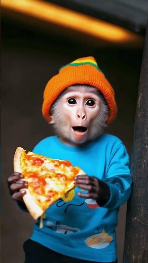 Monkey Eating Pizza ASMR | Fun Food Facts & Relaxing Sounds