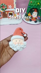 DIY Clay Santa Face | Cute Christmas Clay Art | Easy Christmas Craft Idea