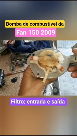 Lado certo da chapa e filtro da bomba de combustível fan 150 2009